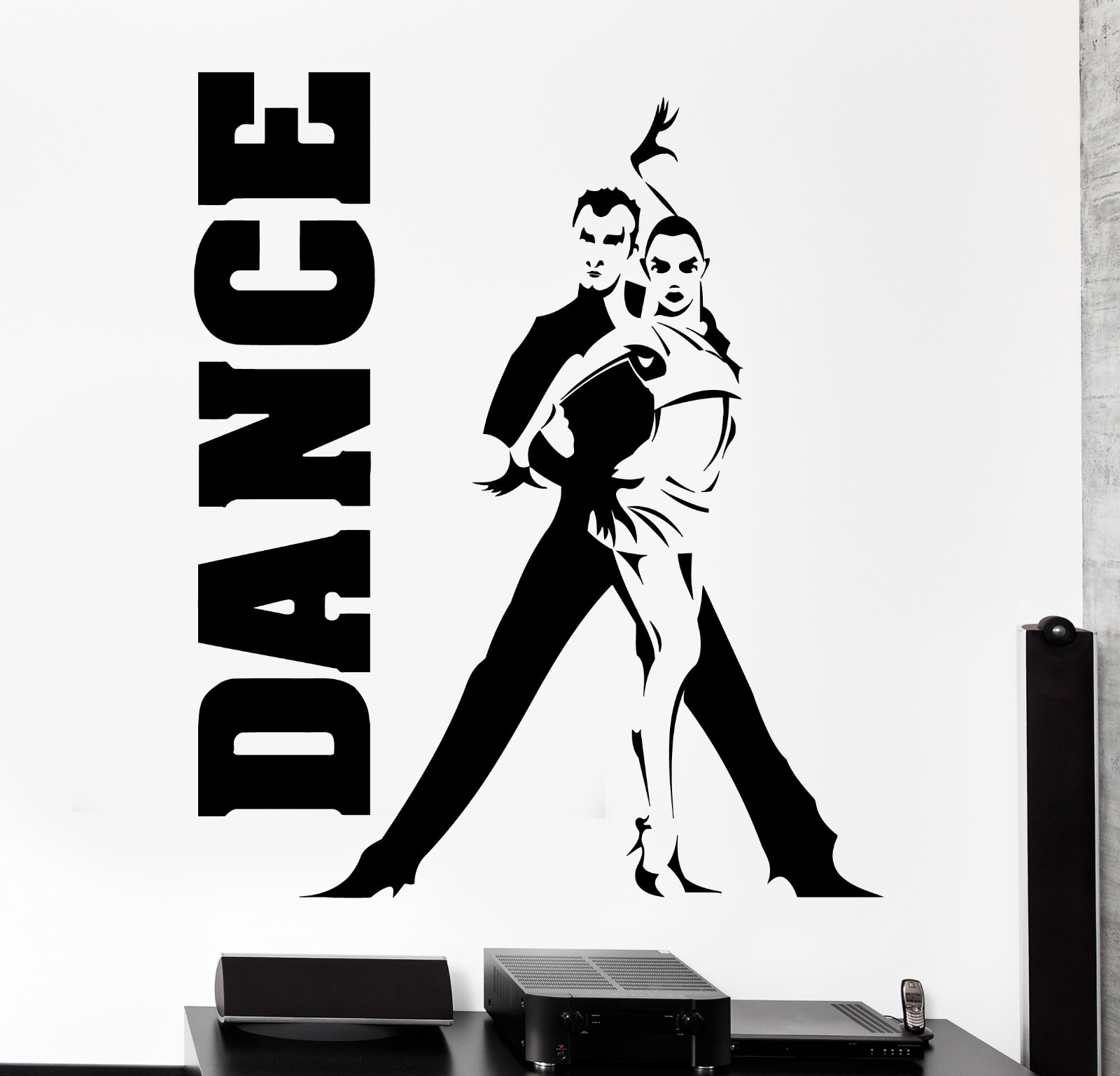 Wall Sticker Dance Dancing Man And Woman Vinyl Decal (z3018)