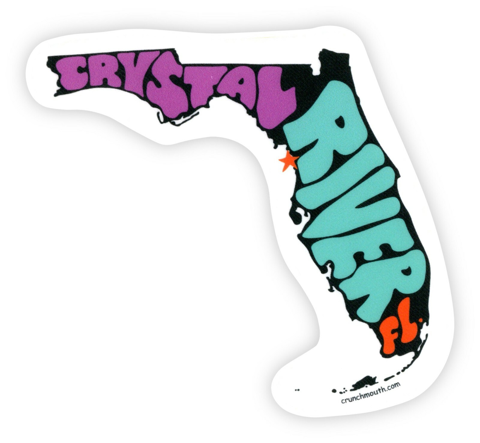 CRYSTAL RIVER FLORIDA TRAVEL DECAL BUMPER STICKER RETRO VINTAGE