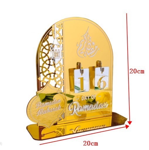 Reflective Acrylic Mirror Calendar with 3D Numbers for Home Organization