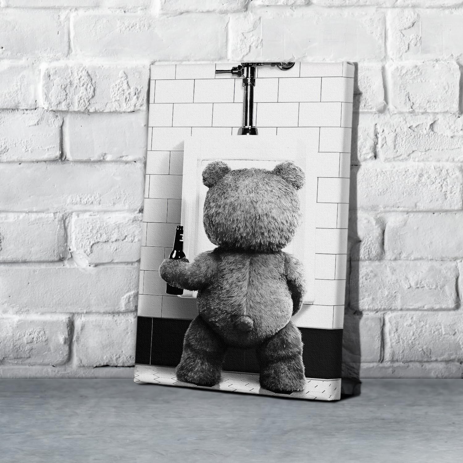 DIHSIEG Inspirational Canvas Wall Art funny bathroom wall art Print Poster, F…