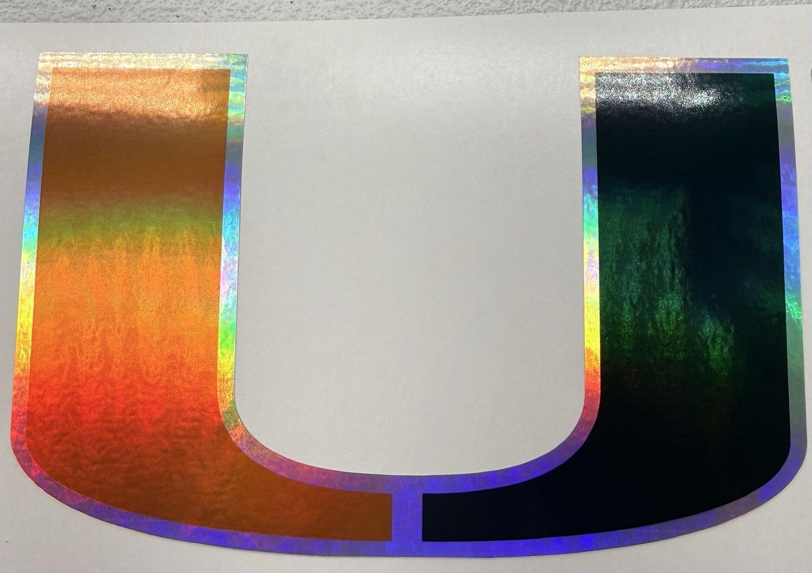 Miami Hurricanes Holographic Vinyl Decal