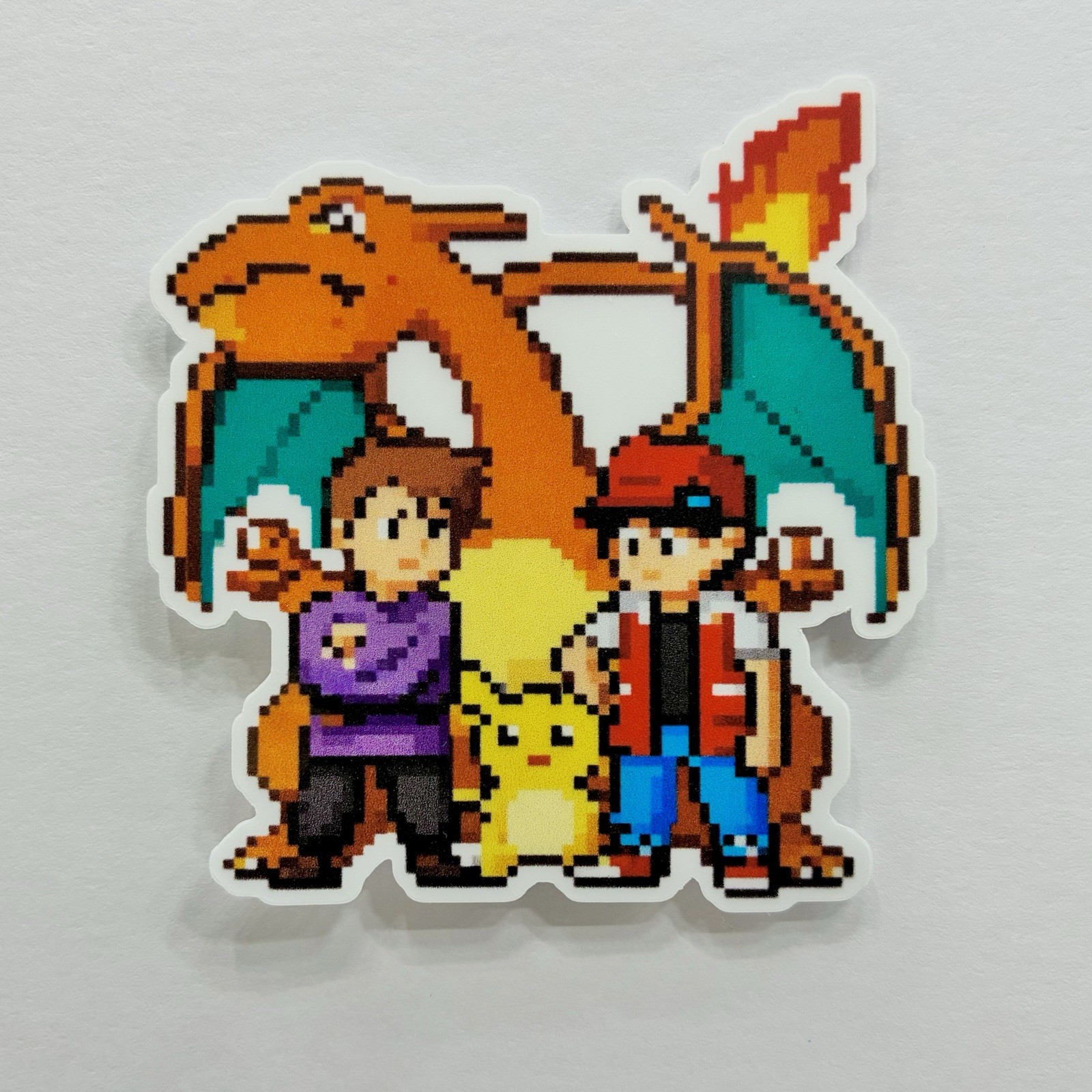 Pokemon Charizard Sticker 2.5 inch Pixel Art Printed On Sticker Matte Vinyl New