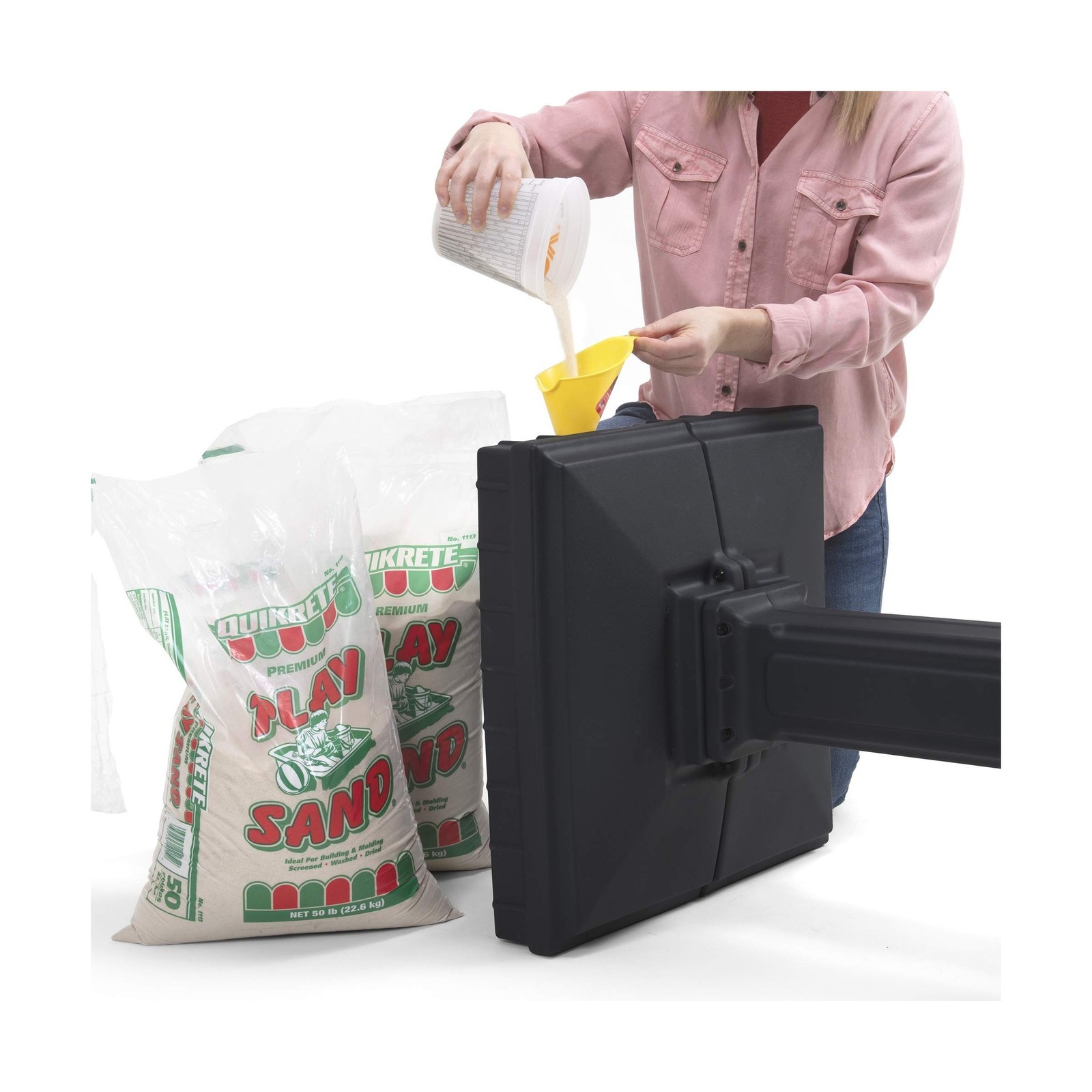 Simplay3 American Home 42002R-04 Dig-Free Easy Up Classic Mailbox – Black