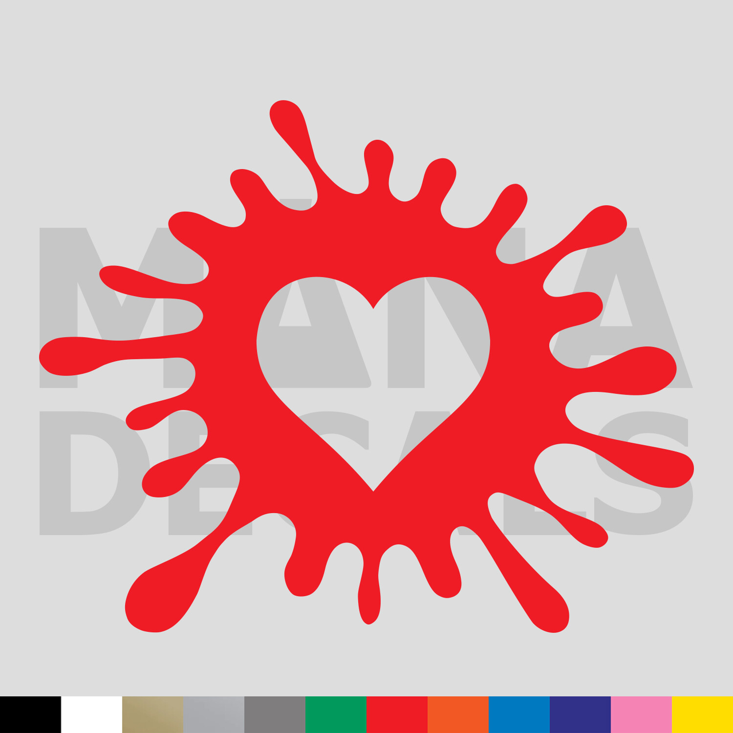 Paint Splash Heart Vinyl Die Cut Decal Sticker – Love Ink Blood Splatter