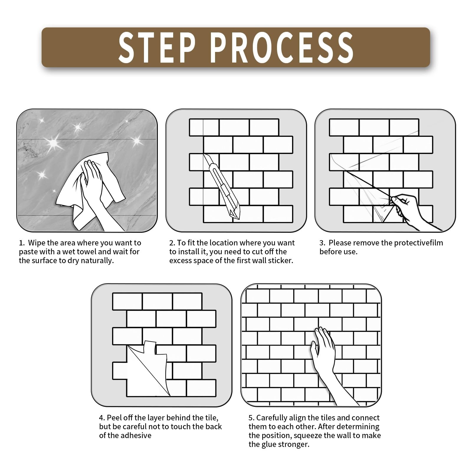 10 Sheets Peel and Stick Backsplash for Kitchen 12"X12" Renter Friendly Backs…