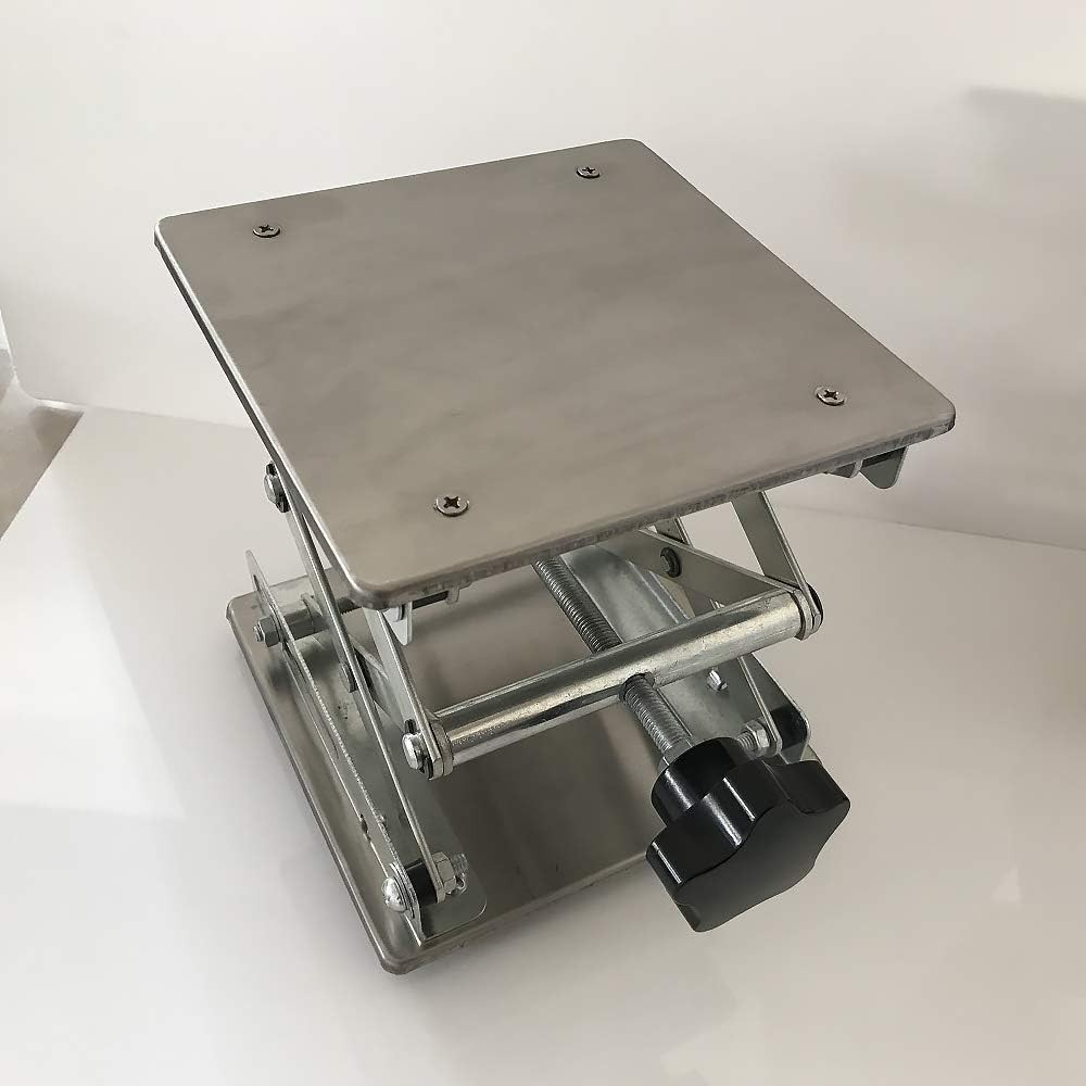 8" x8",Stainless Steel Lab Jack Scissor Stand Platform,Lab Lift Stand Table, Sci