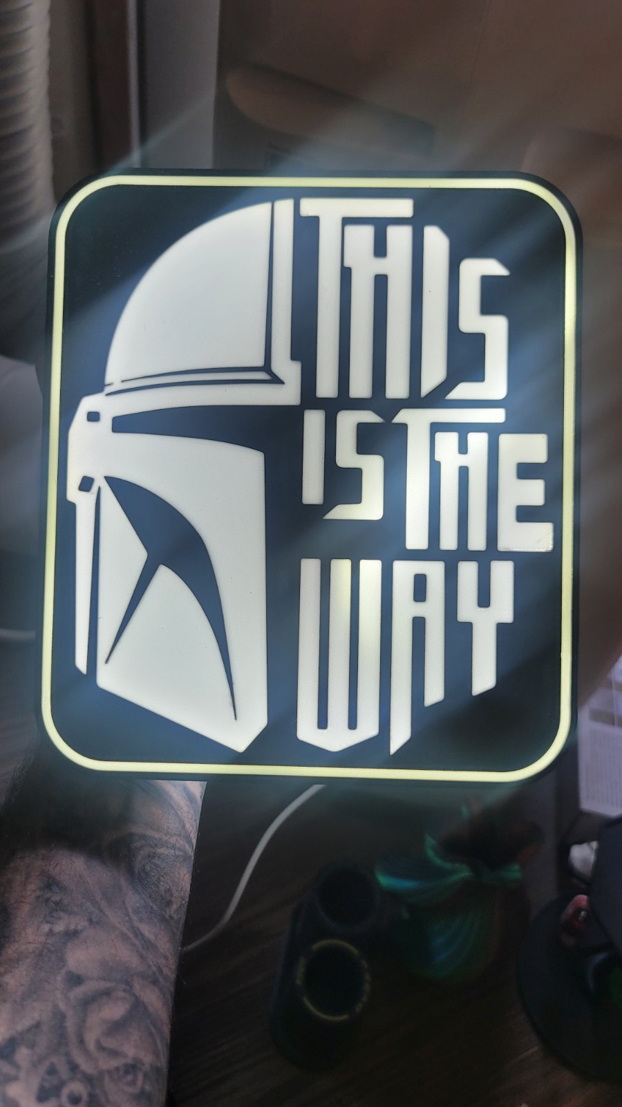 Star Wars Mandalorian “This Is The Way” light up sign