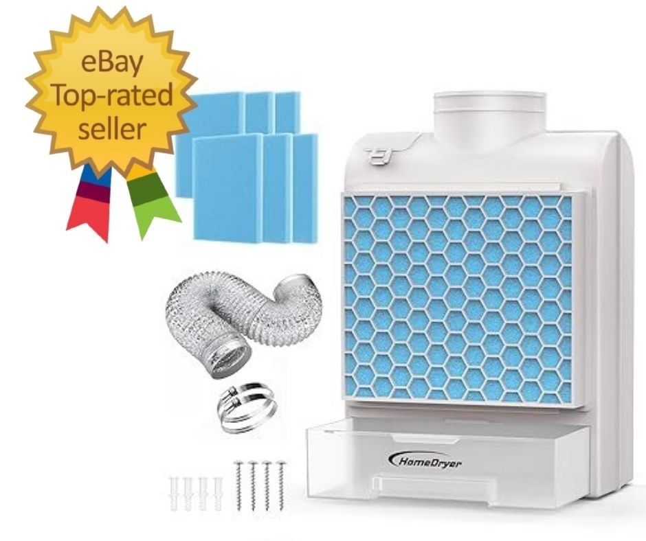 3-in-1 Indoor Dryer Vent Kit, Stainless Steel Filter, Air Quality System & 6 Fil