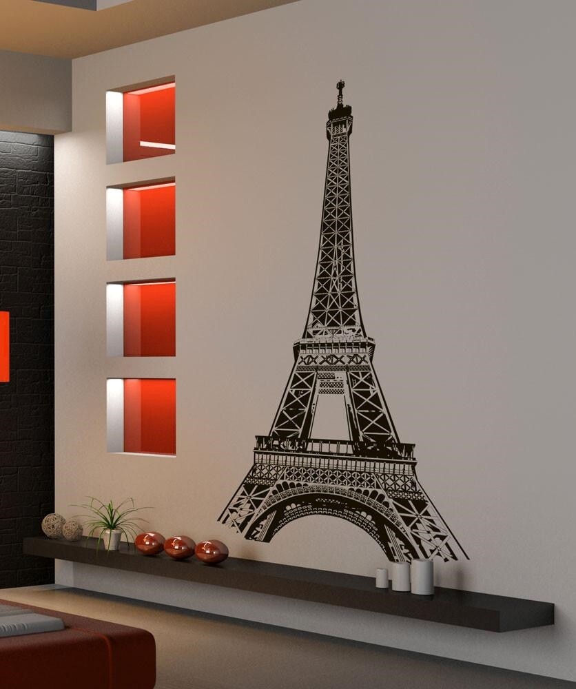 Eiffel Tower Wall Decal. Paris France. #877