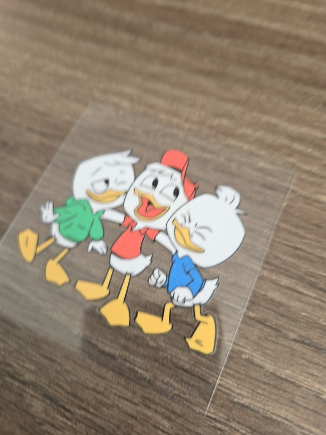 Hewie, Dewie, Lewie Retro Vintage Cartoon Raised UV DTF decal 3in X 3in