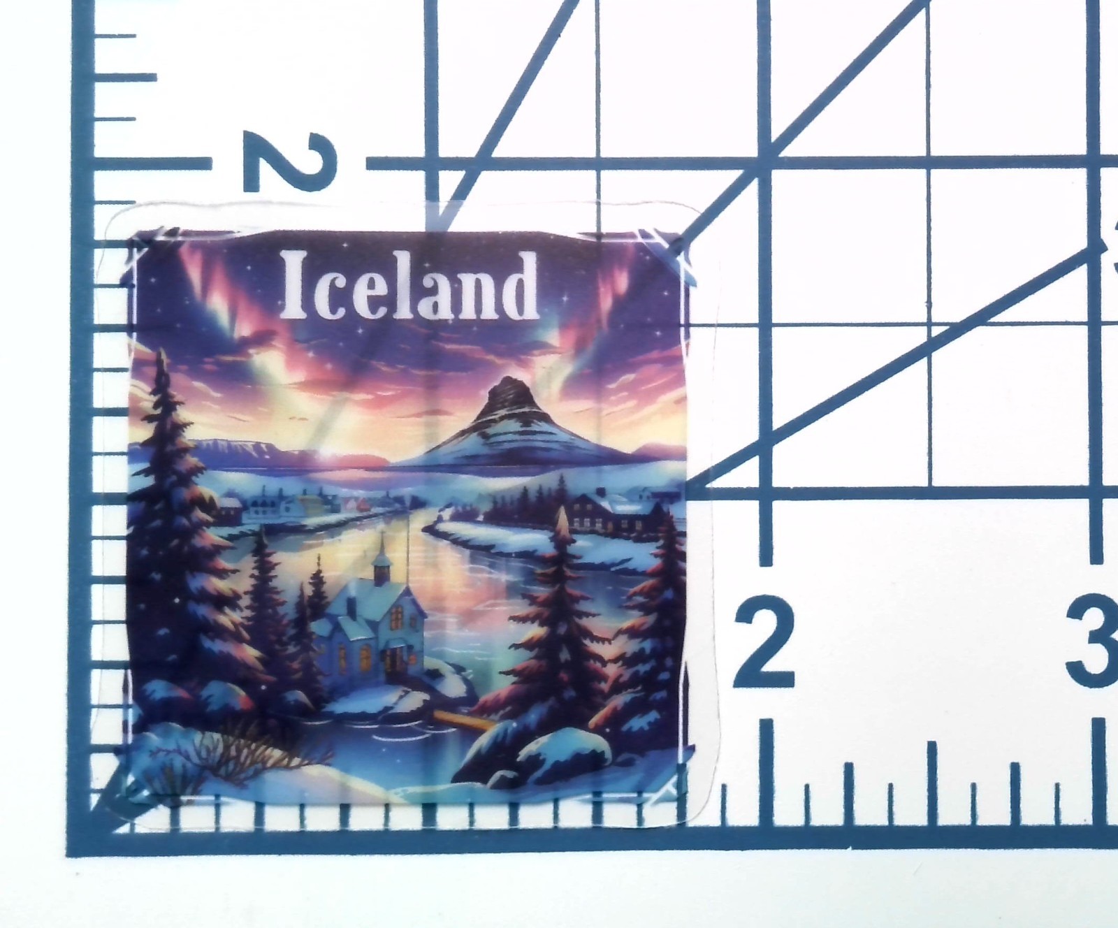 Iceland Aurora Borealis Northern Lights Kirkjufell Die Cut Clear Vinyl Landscape