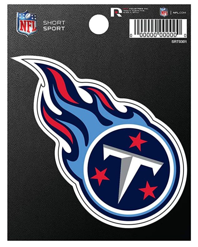 NEW-RICO – NFL Unisex Die Cut Tennessee Titans Logo Short Sport Sticker – 10pk