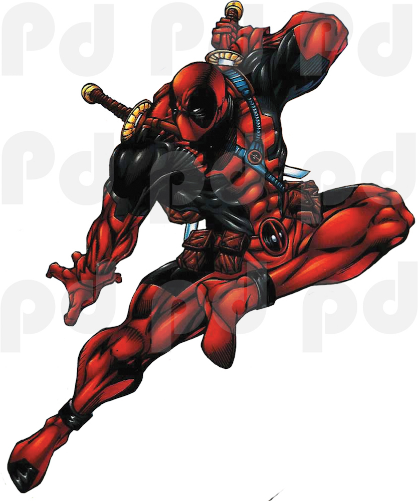 Deadpool Karate Kick Wall Decal Mural Dead Pool Sticker Poster Wall Vinyl, n89