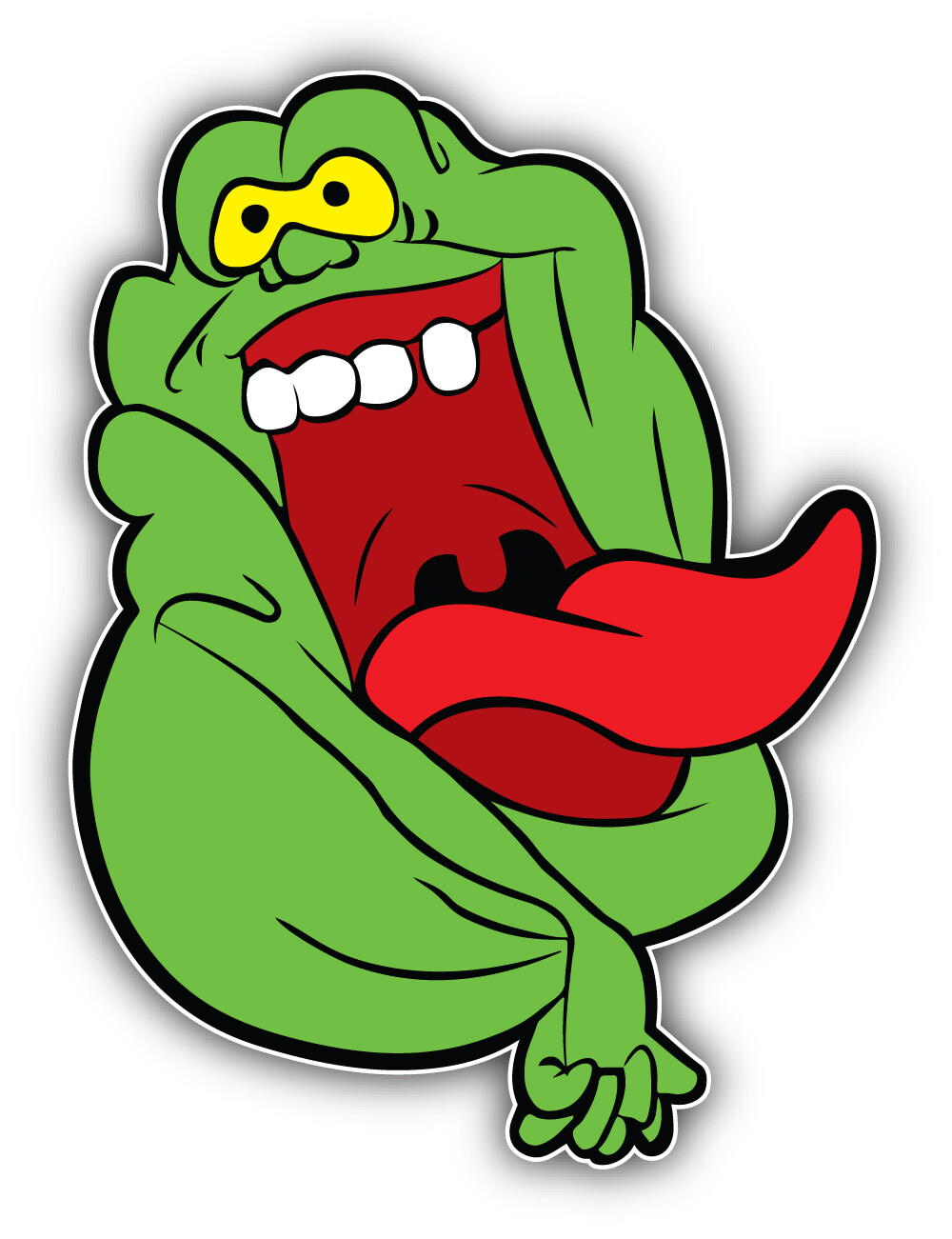 Ghostbusters Cartoon Slimer Sticker Bumper Decal – "SIZES"