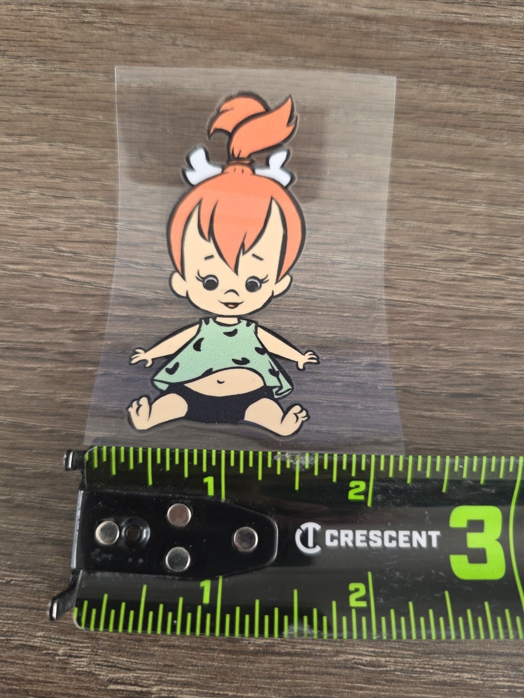 Flintstones Bam Bam Cartoon UV DTF Raised Decal Sticker Waterproof 2inx 3in
