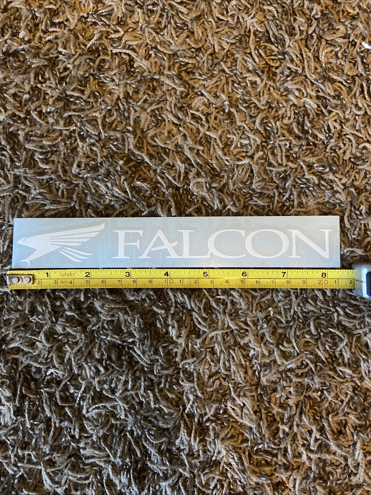 Falcon Fishing Rods Sticker Decal White Approx 8” Fly Fish Water Outdoor