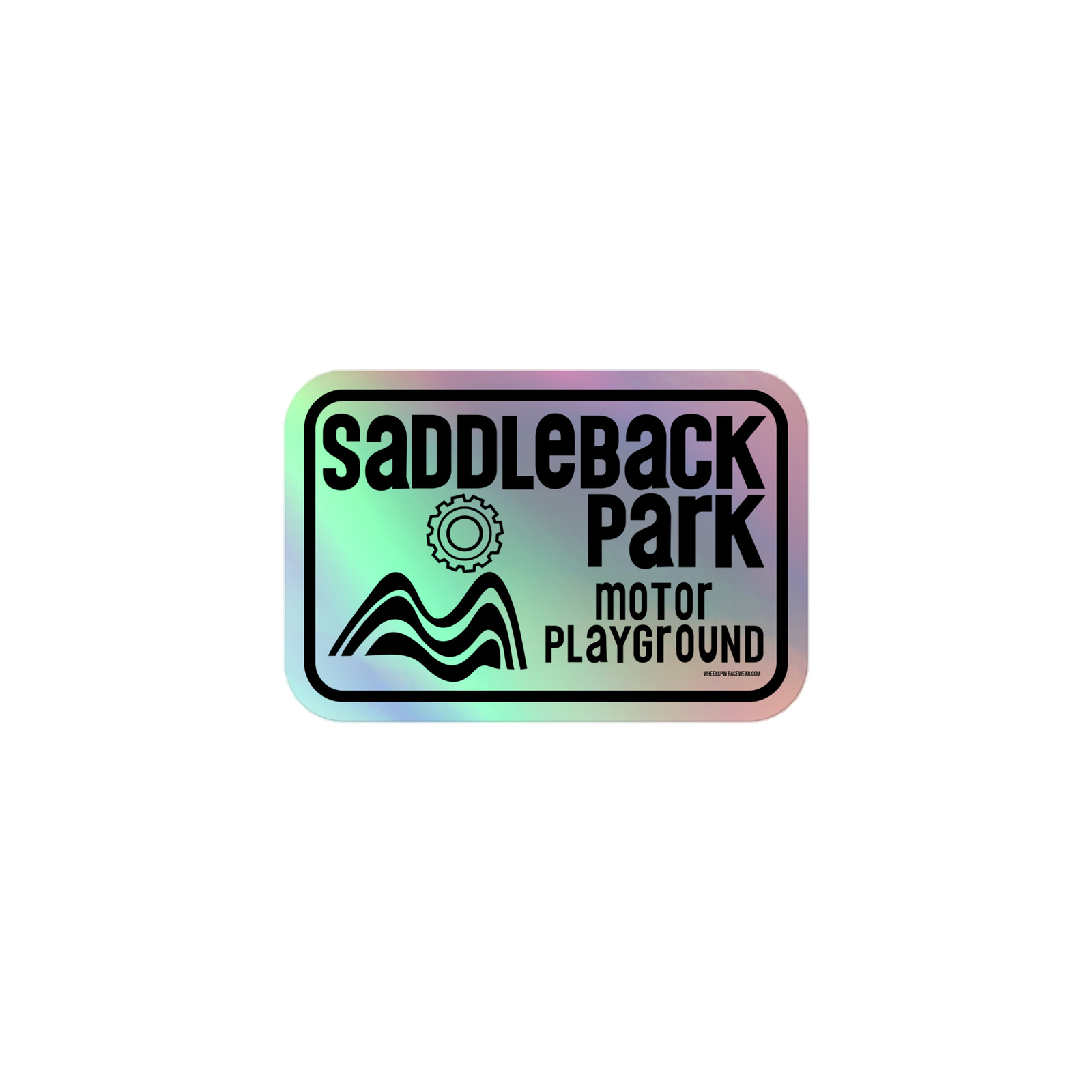 Saddleback Park Logo Holographic Moto Stickers vintage mx motocross