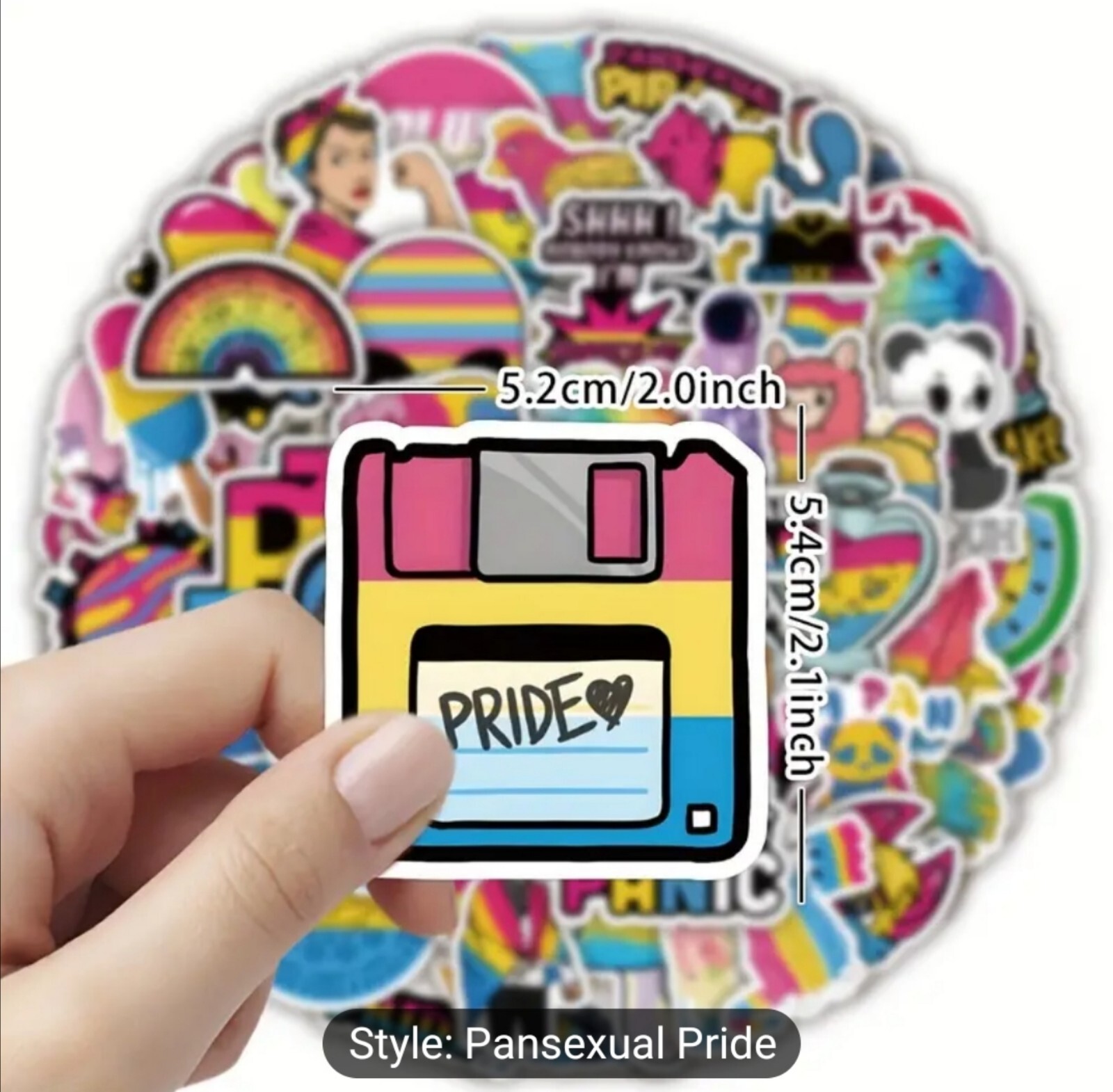 10 PCS Pansexual Pride Flag Stickers BRAND NEW