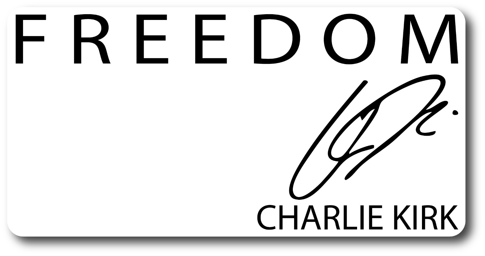 2-PACK FREEDOM VINYL DECAL STICKER – WEATHERPROOF – CHARLIE KIRK PATRIOTISM USA