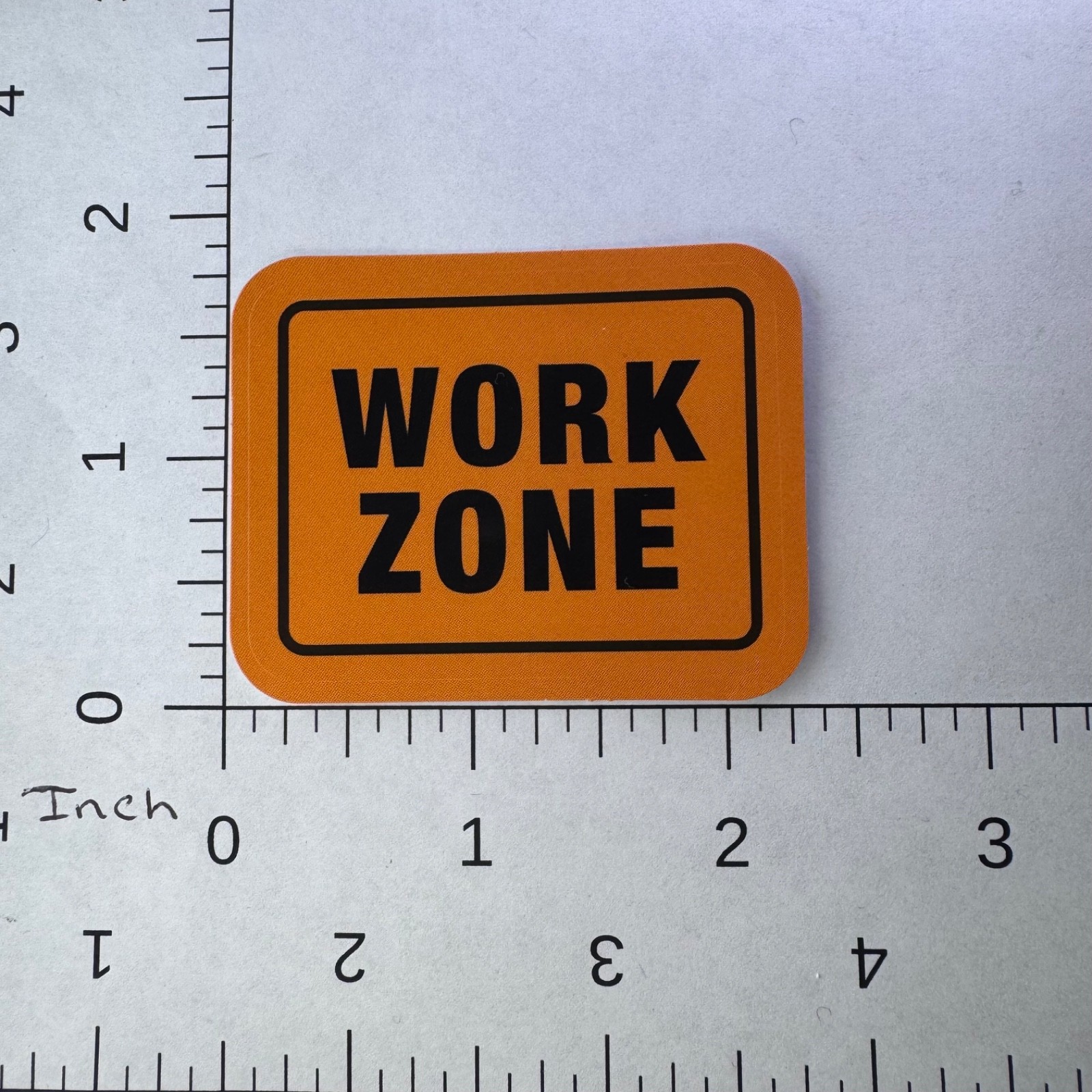 Work Zone Sign Sticker – Water Bottle Phone Laptop Skateboard Hard Hat Lunch Box