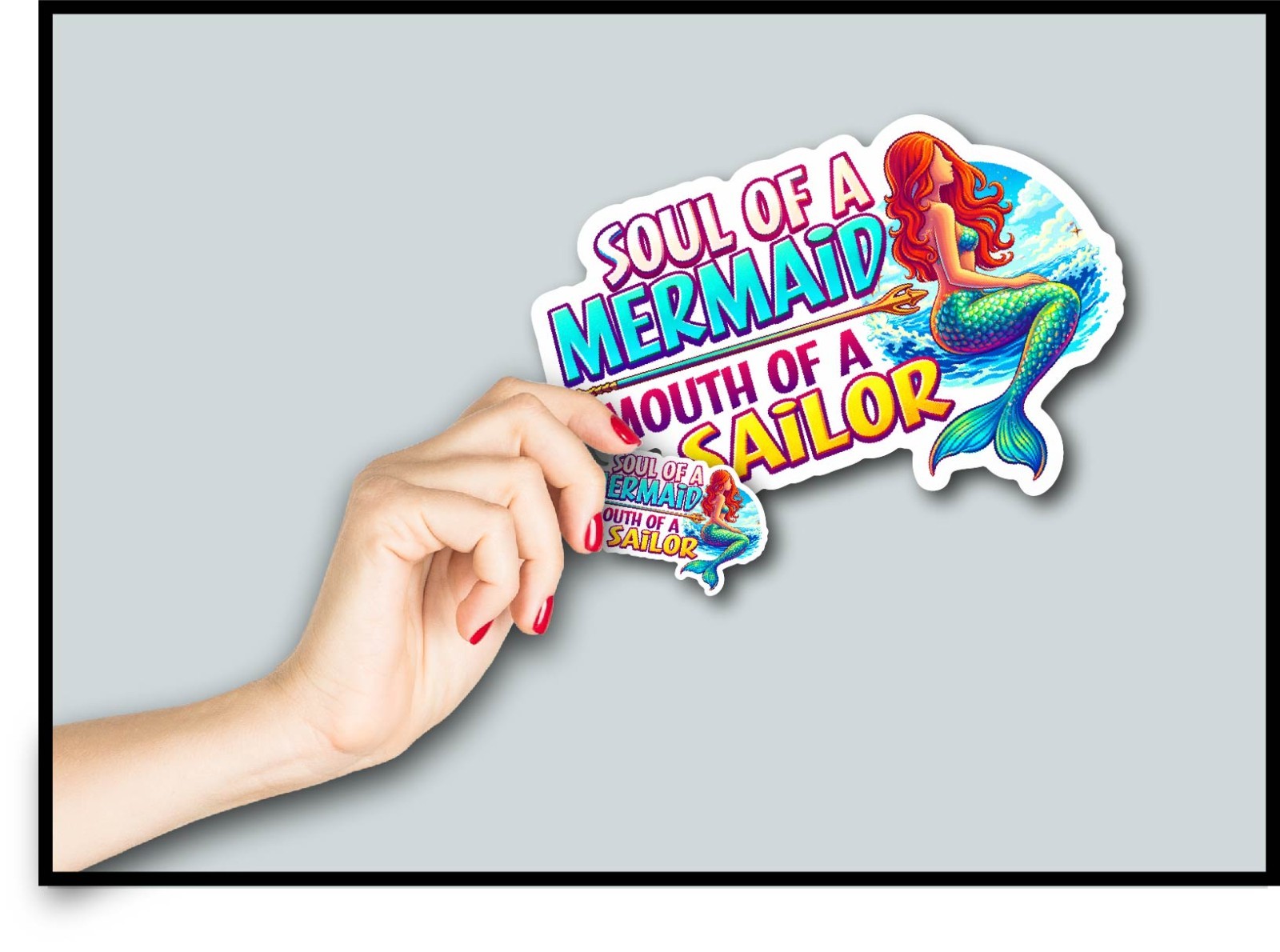 Soul of a Mermaid Mouth of a Sailor Decal Sticker Car Girl Power Beach Ocean Se