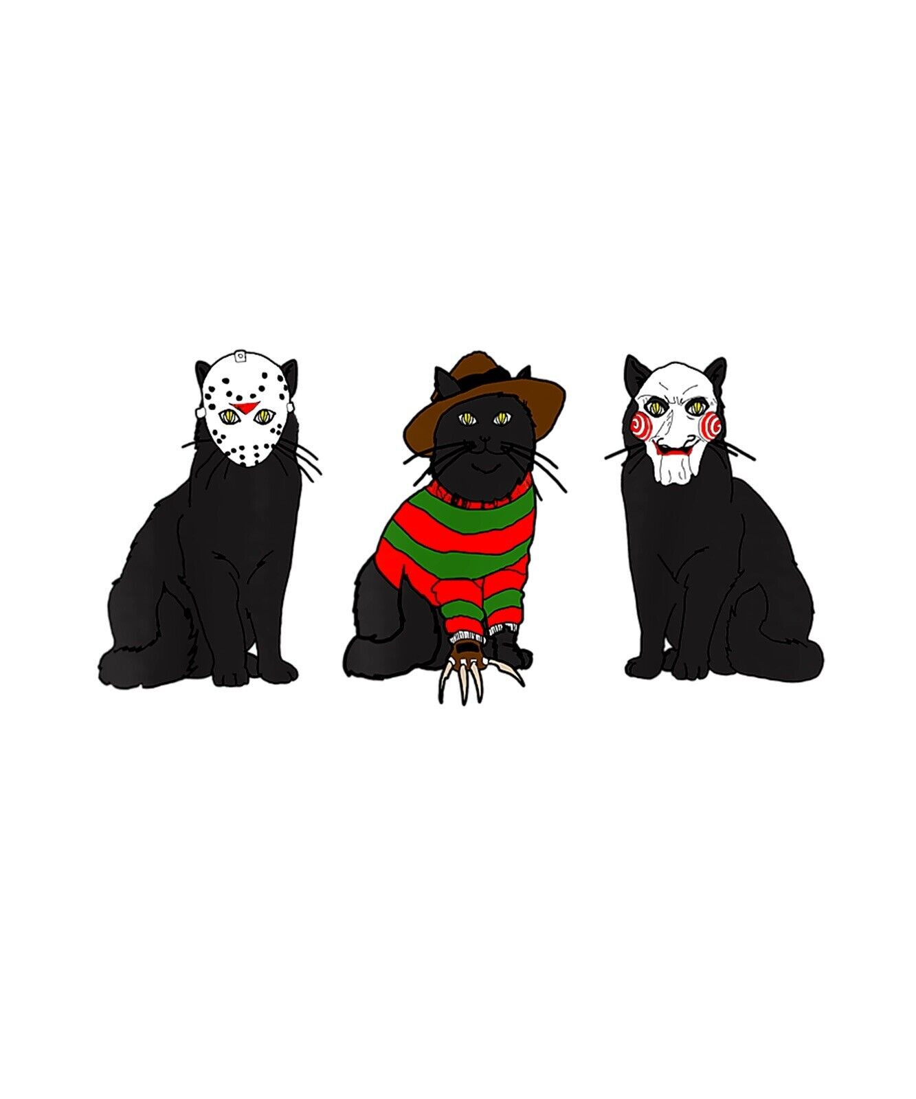 Horror Movie Cats Sticker Decal