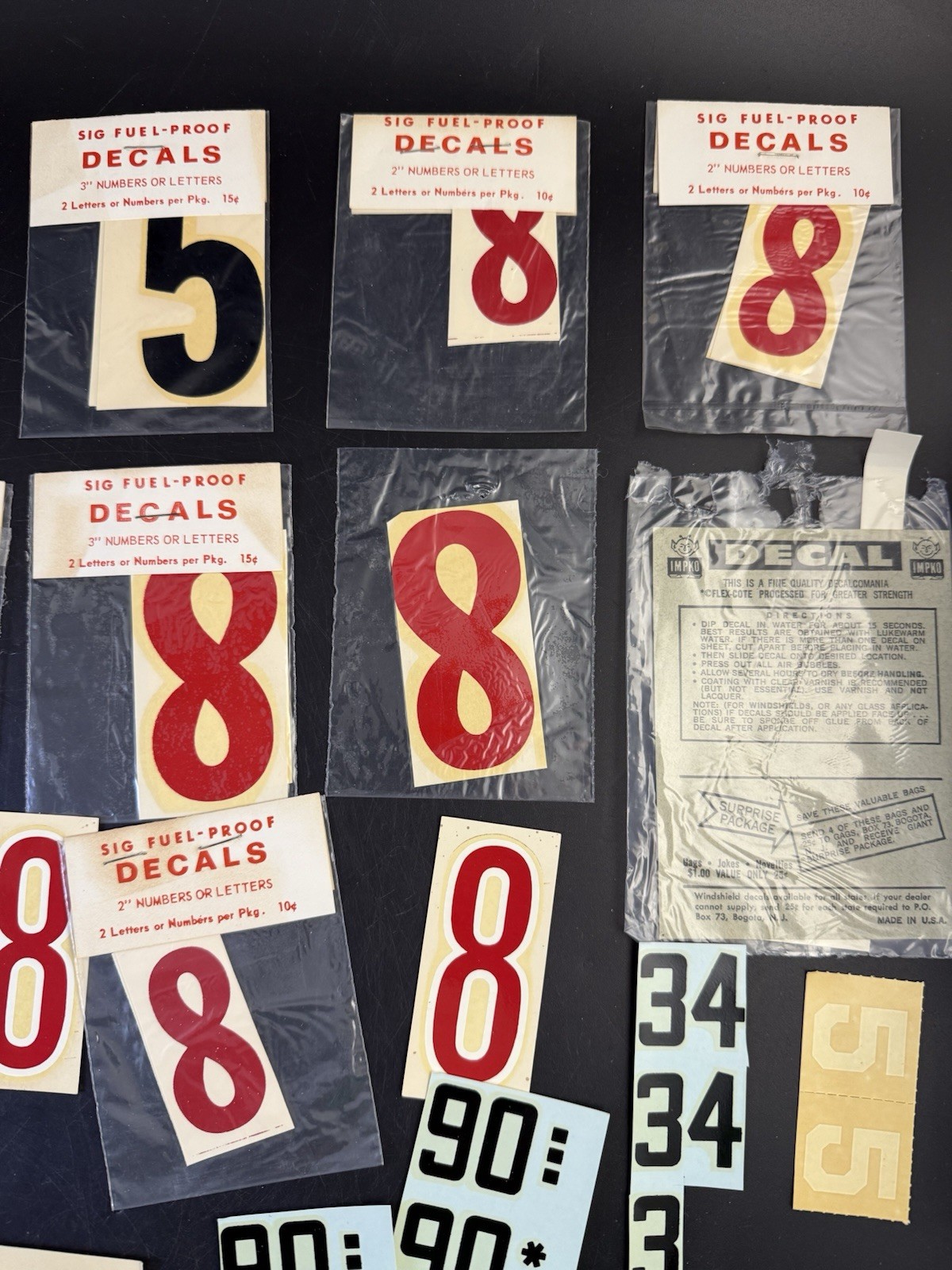 Vinyl Sticker Kits Red Black Numbers Letters Boat Craft Address ID Vd8