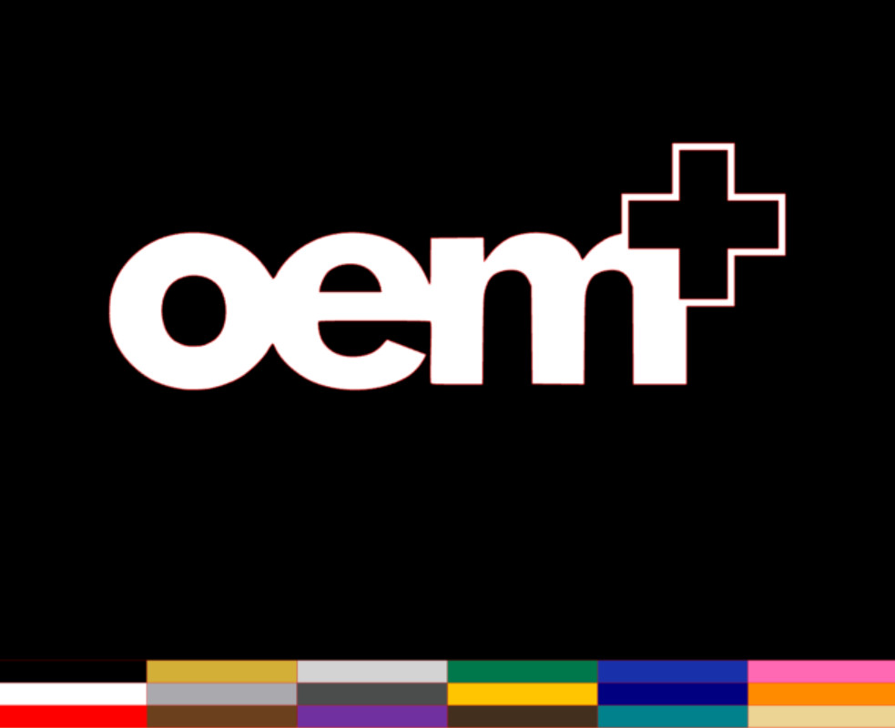 OEM+ Decal PICK SIZE COLOR Vinyl Sticker Window Car Racing JDM OEM Plus Turbo