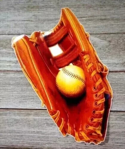 baseball glove sports wall safe sticker mitt ball 7 inch