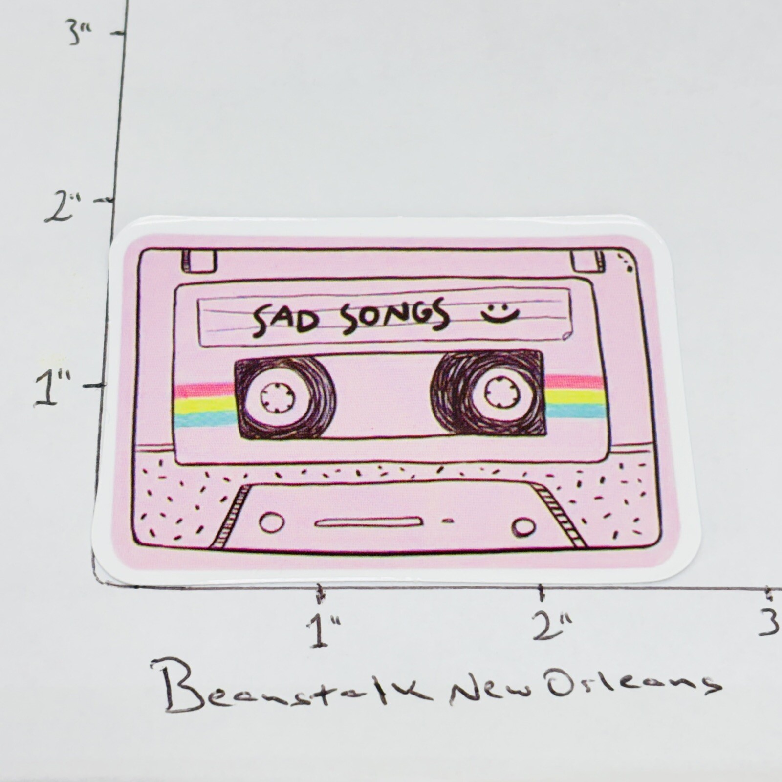 NEW‼ Pink Aesthetic SAD SONGS MIX TAPE Vinyl Sticker Decal Car Skateboard