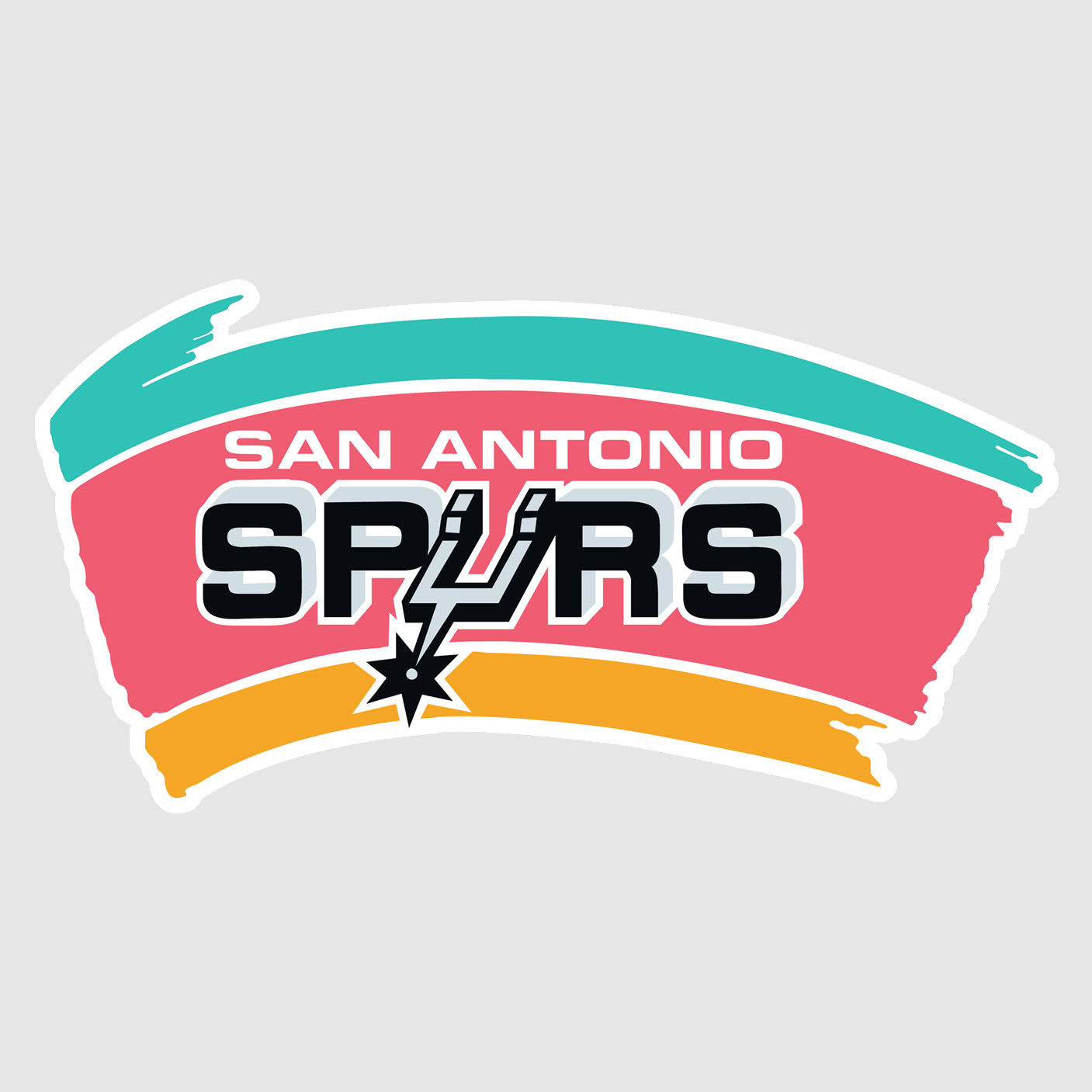 San Antonio Weather Resistant Vinyl Basketball Sticker/Decal 05