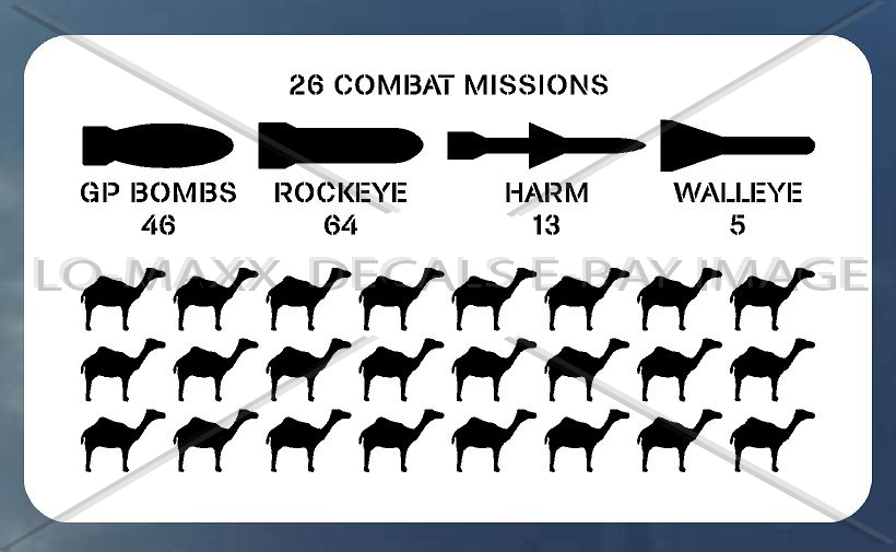 Camel Fighter Bomber Military Combat Kill Markings Premium Printed Vinyl Sticker
