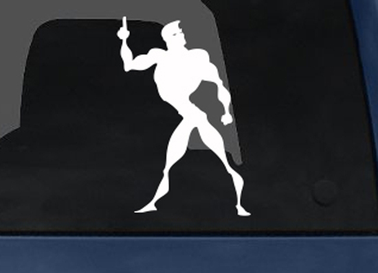 Comic Book Style – Super Hero Silhouette Power Version 7- Car Tablet Vinyl Decal