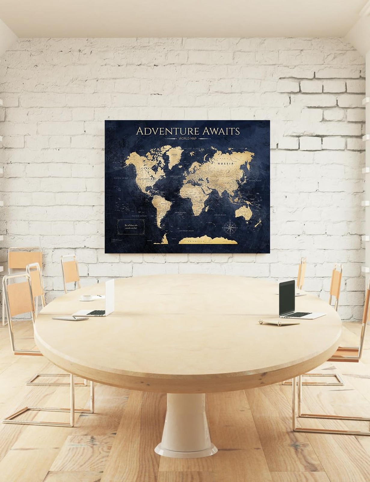 IPIC – World Map Canvas Painting for Wall Decor, Pinnable Travel Map, 30" x 2…