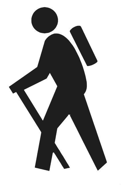 HIKER VINYL DECAL STICKER WINDOW CAR LAPTOP CAMPING HIKING CHOOSE COLOR
