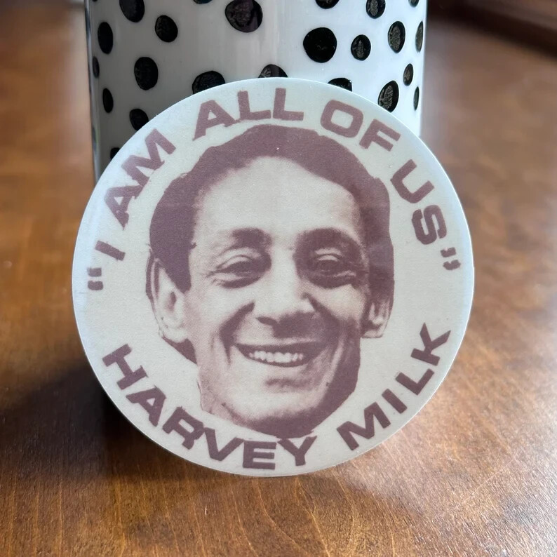 Harvey Milk Vinyl Decal Sticker 3" LGBTQ Gay Rights Pride Durable Weatherproof