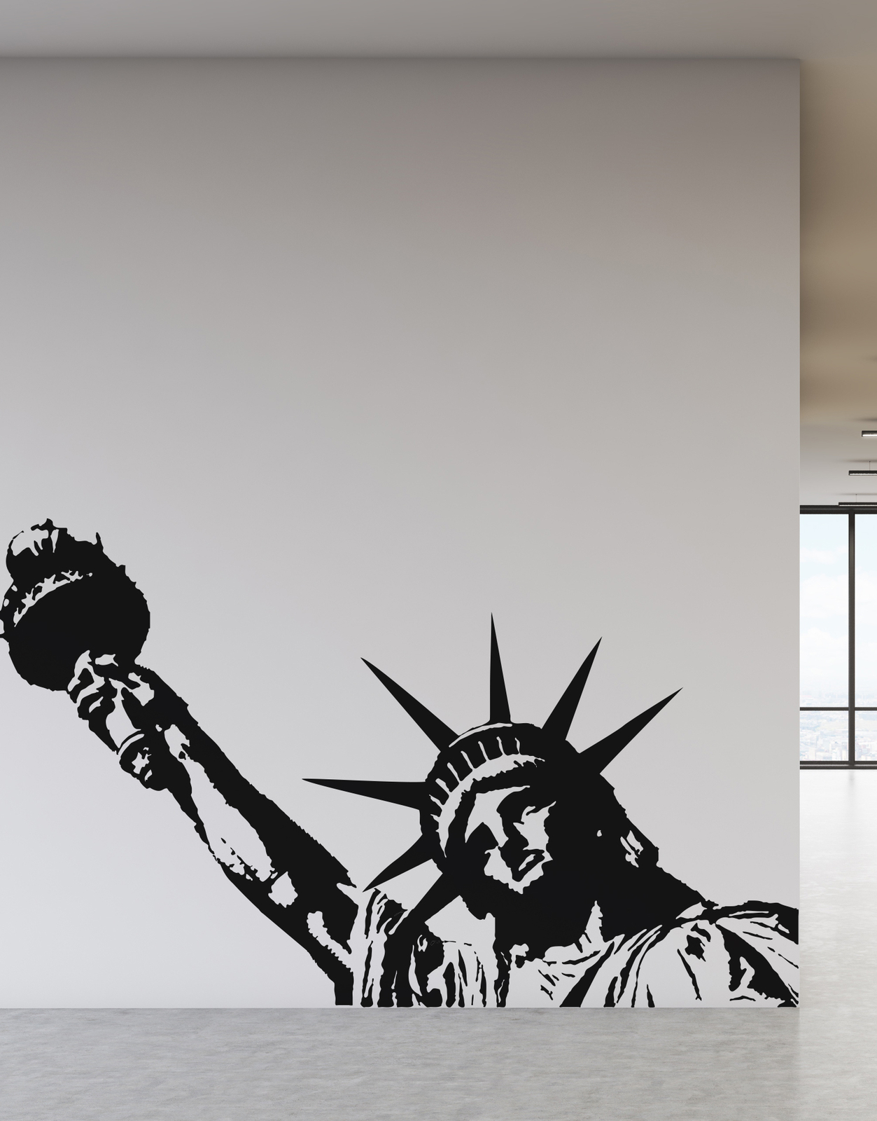 Statue of Liberty Vinyl Wall Decal Sticker. New York Theme Decor. NYC. #122