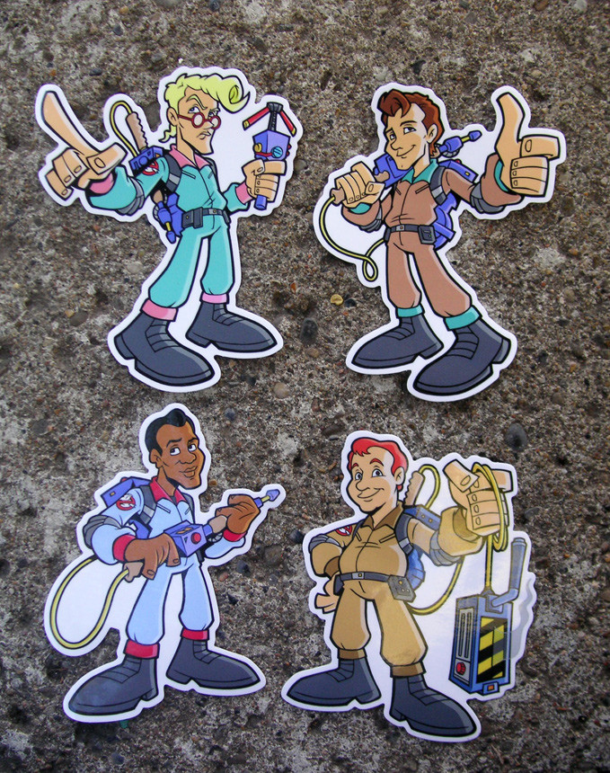 Real Ghostbusters Vinyl Sticker Egon Spengler Ray Peter Venkman Winston Decal