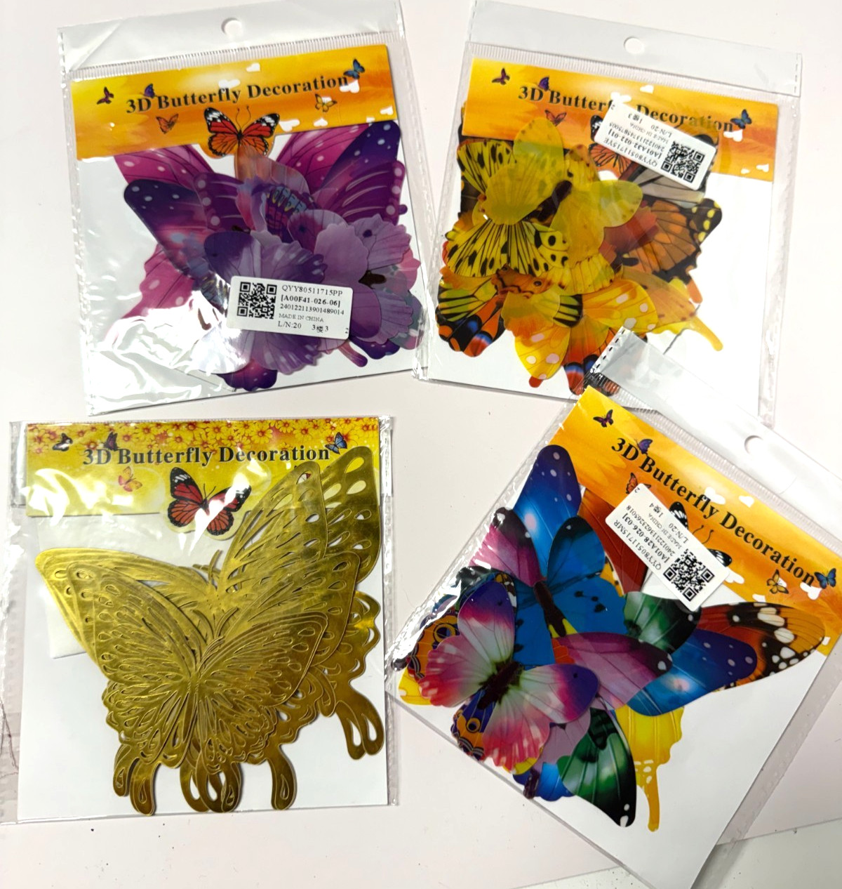 Butterfly Wall Decor 48 PCS, 3D Butterflies Stickers Party Home Decoration
