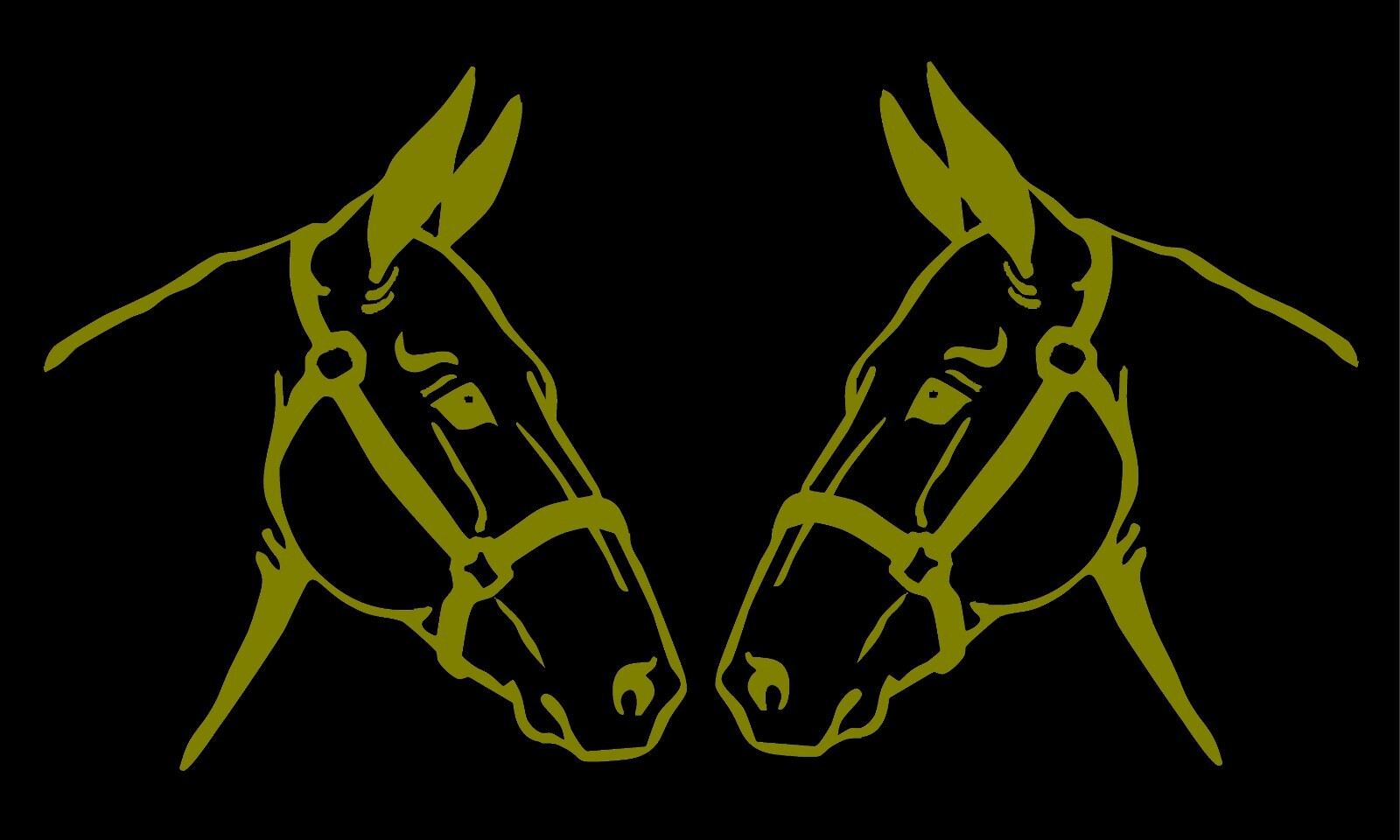 Mule Decals Mirrored Image Set Donkey equestrian horse trailer vinyl car decal