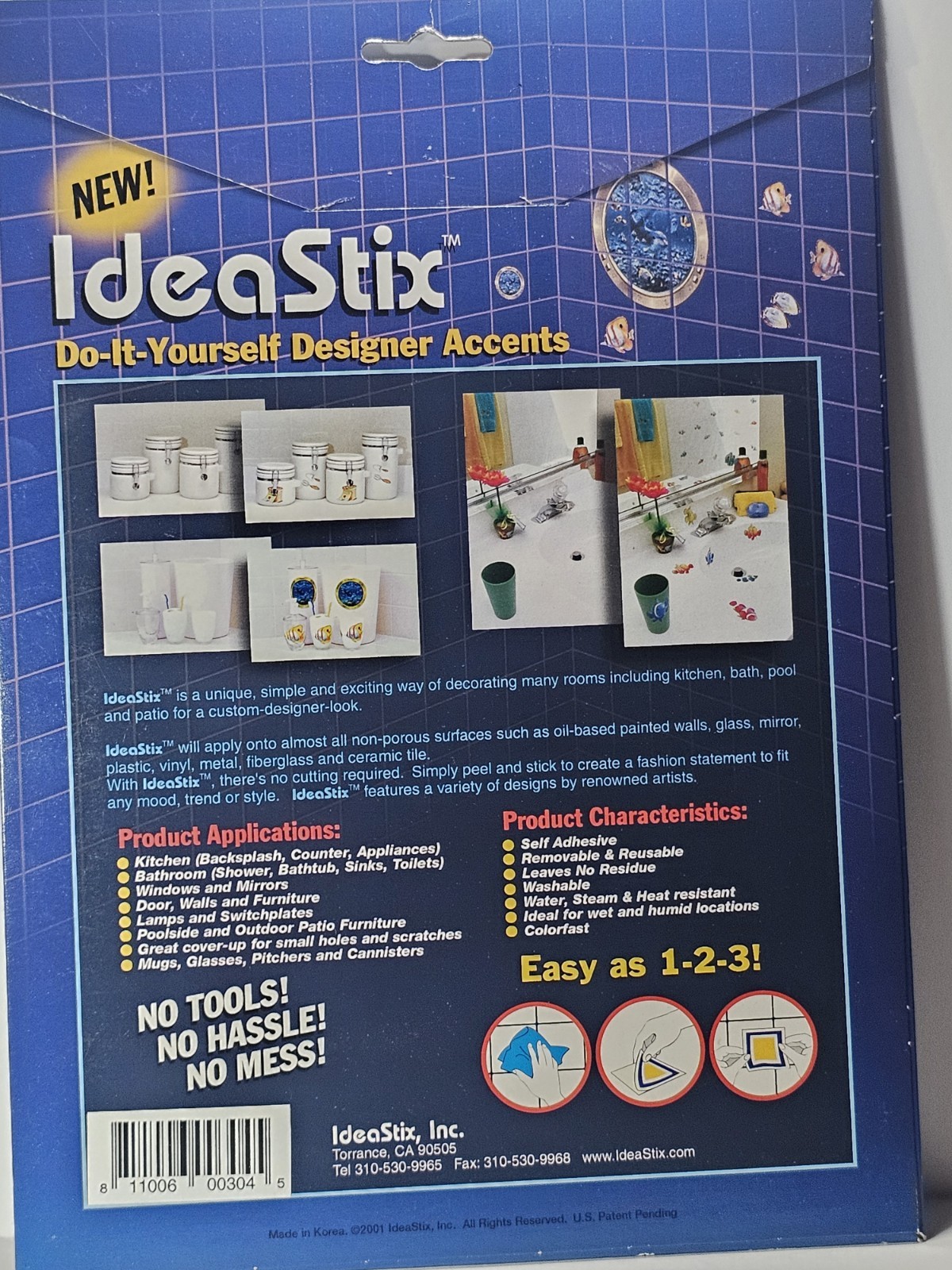 VTG IdeaStix Tropical Fish Accent Peel & Stick Wall Décor Stickers 2 Sheets NOS