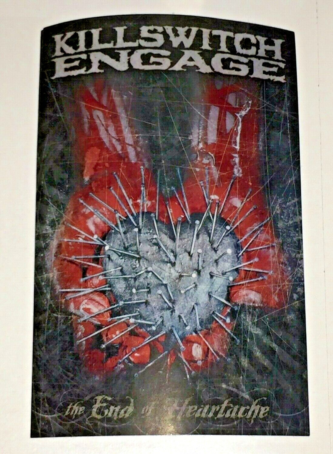 KILLSWITCH ENGAGE rare oop 2004 6" STICKER DECAL kse "HEARTACHE" metal band F1