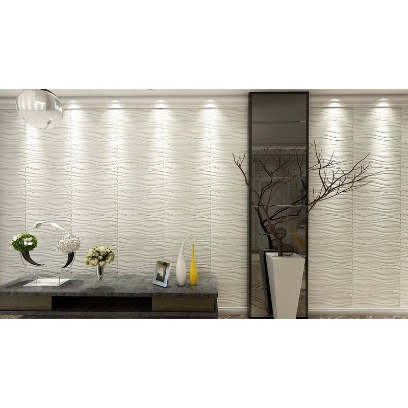 PVC 3D Wall Panels Lightweight Fire Resistant Easy DIY Living Room Bedroom New