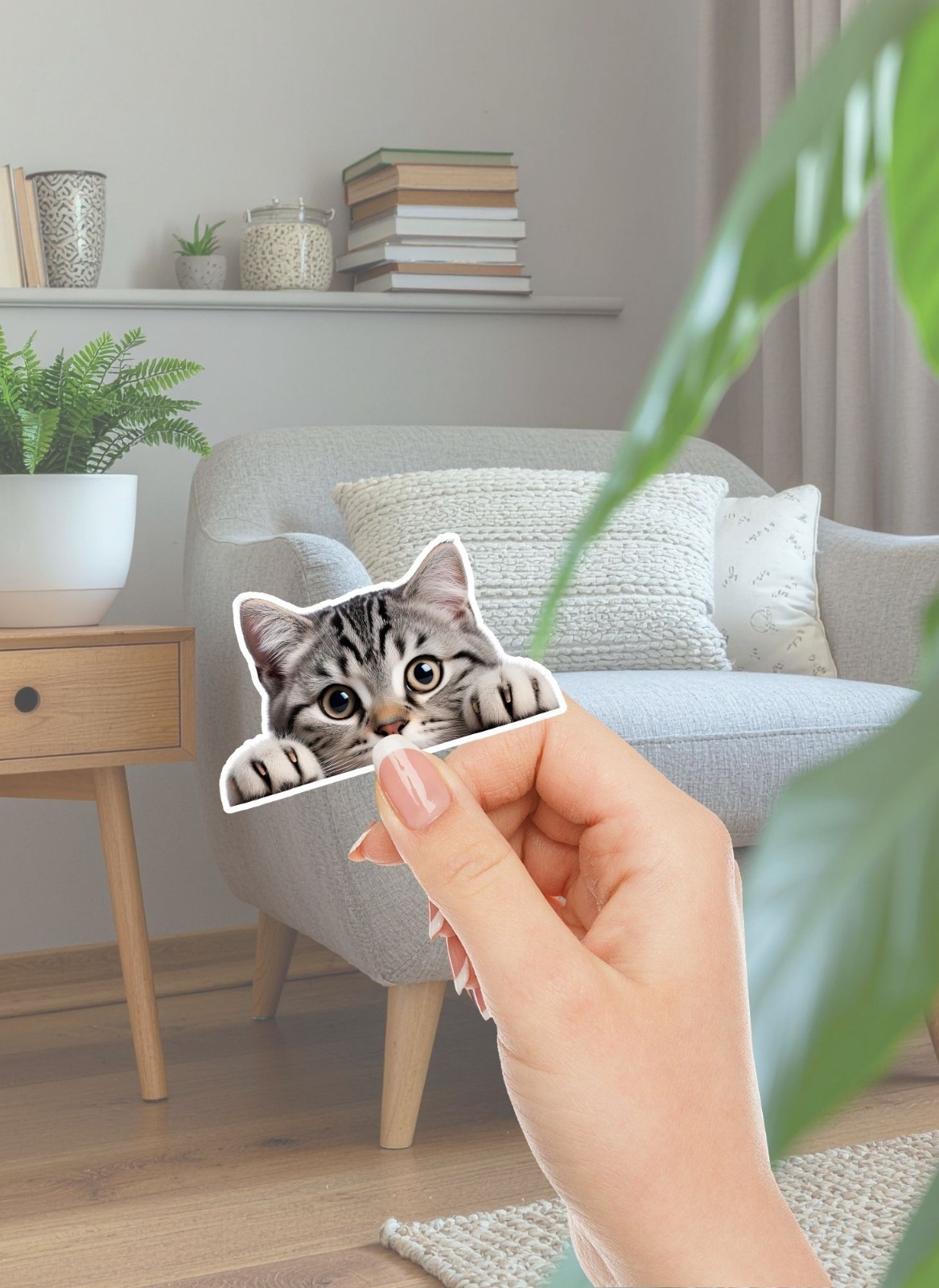 Peeking Cat Die Cut Stickers Set Laptop Sticker WaterBottle Sticker