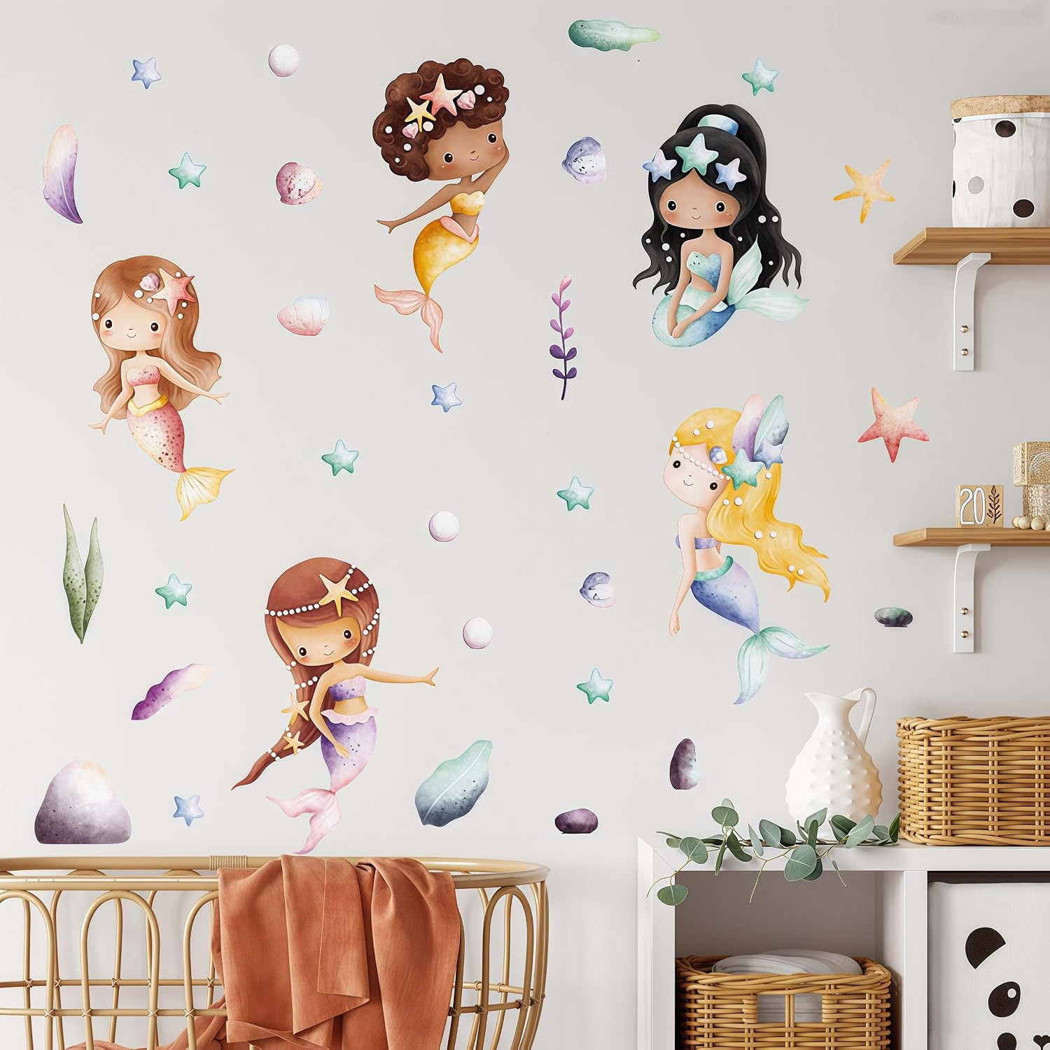 Cute Jungle Theme Wall Stickers Removable Animal Forest Wall Decals Elephant Mon