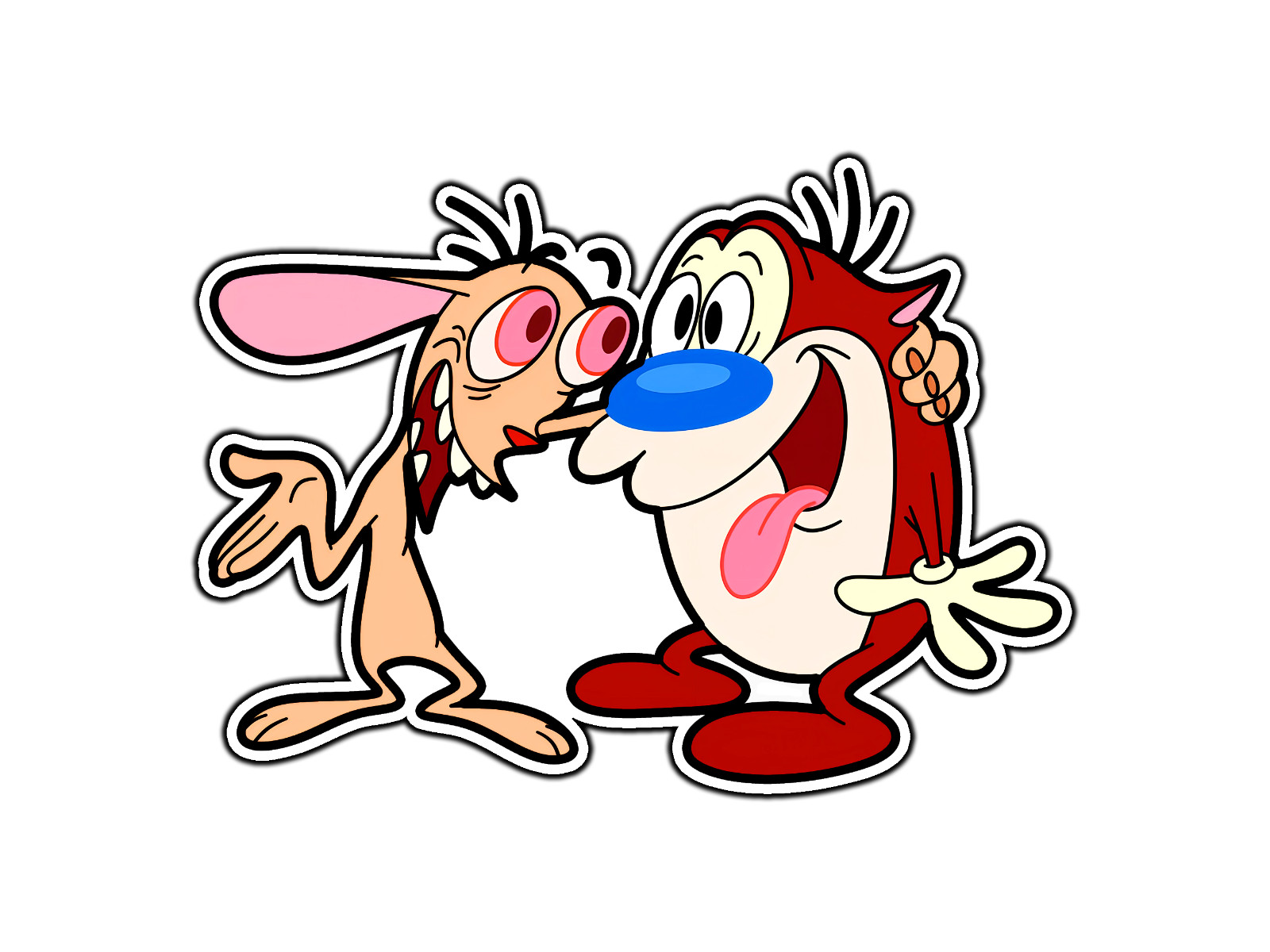 Ren & Stimpy Waterproof Vinyl Sticker Decal Die-Cut