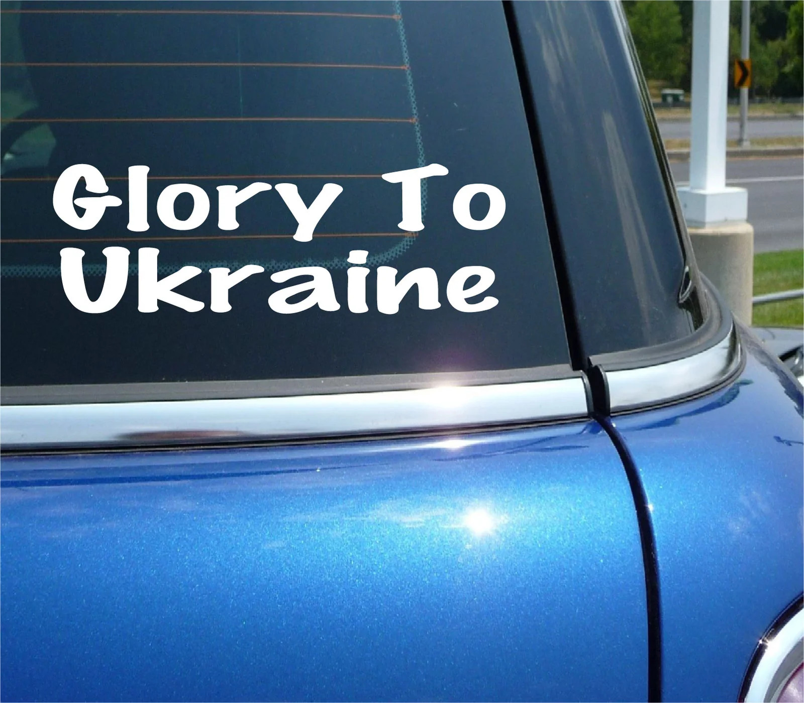 GLORY TO UKRAINE DECAL STICKER SUPPORT WAR EFFORT UKRAINE CAR TRUCK WINDOW