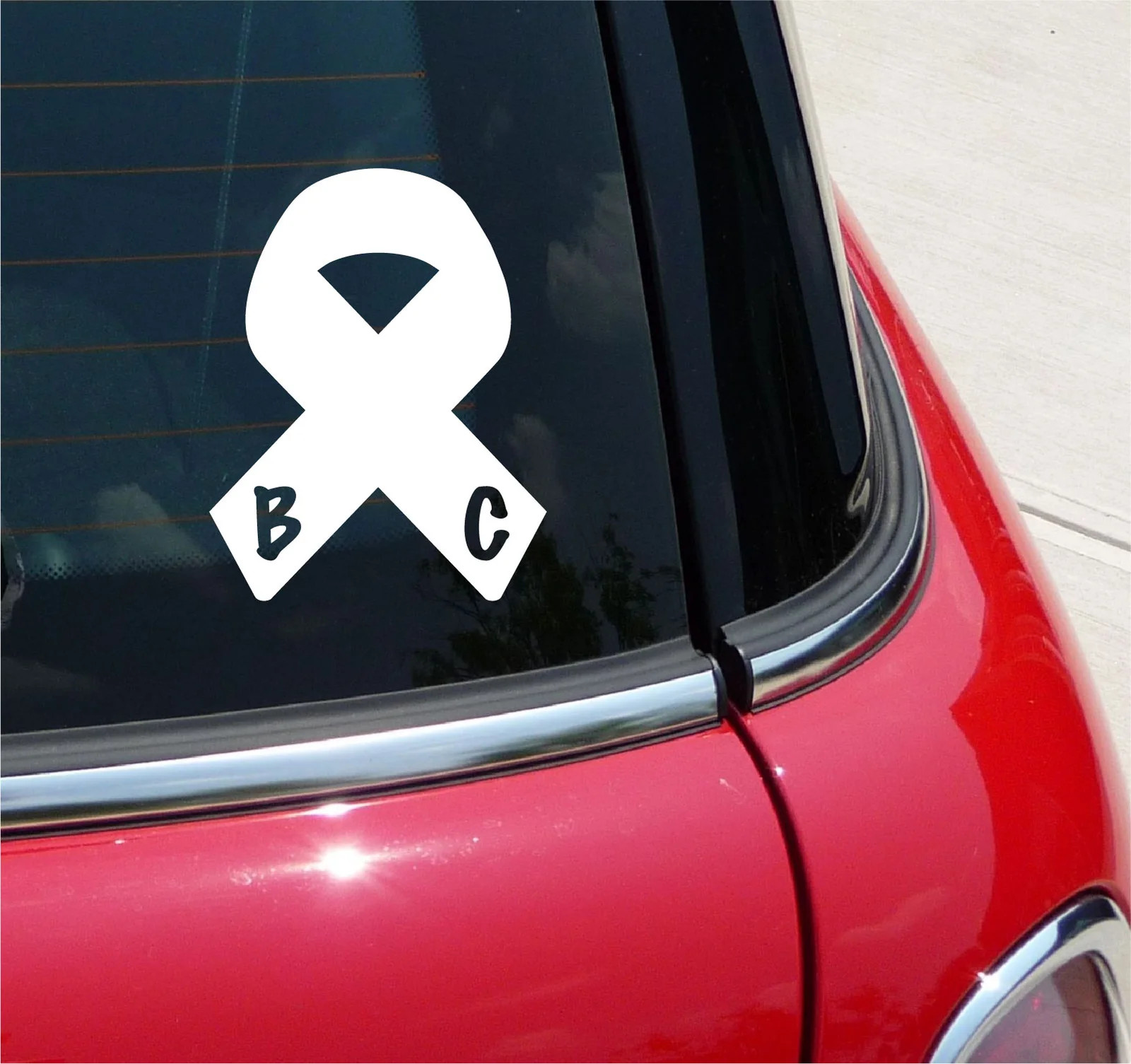 BREAST CANCER RIBBON DECAL STICKER AWARENESS FIGHT CURE HEALTH CAR TRUCK