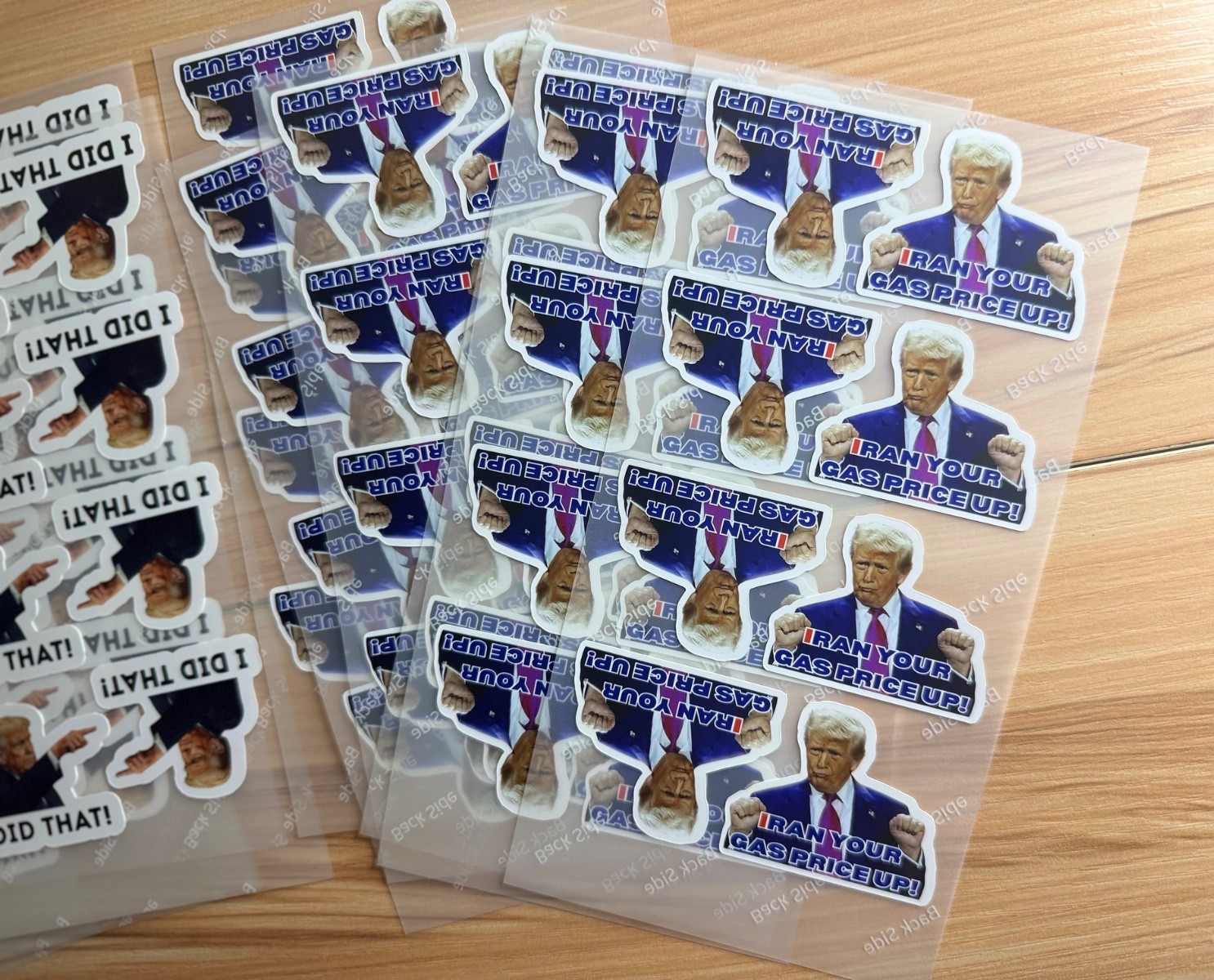 Trump "I DID THAT" Stickers IRAN Your Gas Price Up 100pc Mixed Pack for Gas Pump