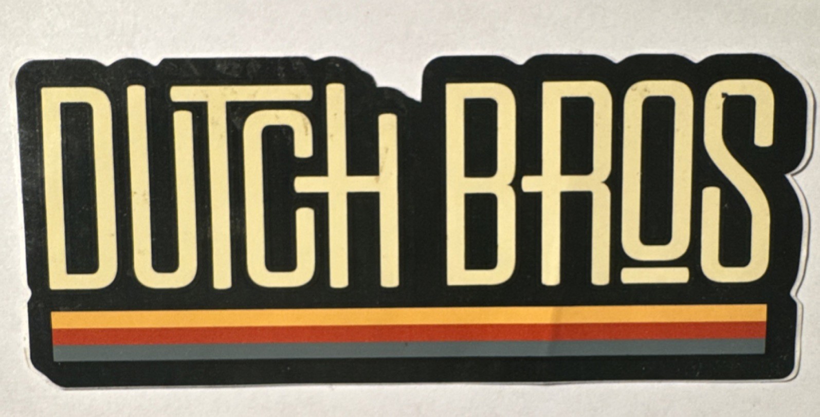 Dutch Bros Vinyl Logo Sticker Black Yellow Orange Red Gray for Adults Teens